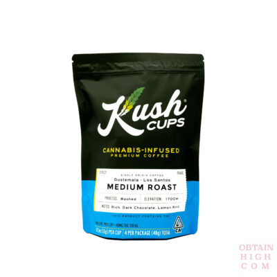 Single Serve K-Cup Coffee Pod Medium Roast 40mg (4-pack) THC by Kush Cups Coffee